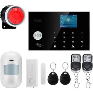 Huisbeveiligingssysteem, Smart Alarm Draadloze draad GSM Home Inbraakalarmsysteem IP Camera PIR Bewegingssensor Deursensor Beveiligingsalarmkit APP-bediening