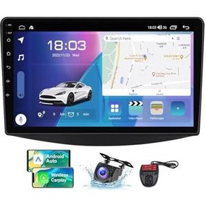 Android 13 Autoradio 2 DIN Compatibel met Mitsubishi Grandis 1 2003-2011 9 Inch Touchscreen Carplay en Android Auto met Bluetooth/FM RDS/Bediening op het stuur/Achteruitrijcamera(NF-7)