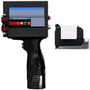 Handheld Printer Commerciële Automatische Voedselproductie Datum Lasercodeermachine Intelligente Draagbare Printer Label Barcode QR-code Codeermachine Efficiënt Helderheid(With ink cartridge)