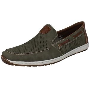 Rieker Heren lente / zomer 08866 mocassin, Groen, 44 EU