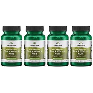 Swanson - Antioxidant - Black Walnut Hulls - Junglas Nigra - 500mg - 60 Capsules - Zwarte Walnootboom