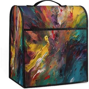 Aquarel Kleurrijke Tie-Dye Koffiezetapparaat Stofhoes, Waterdichte Stand Mixer Cover, Thuis Kleine Apparaat Guard Aid Assecories Protector voor Keukenapparatuur 17 inch