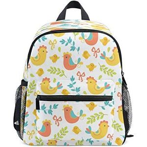 Schattige gele kleine kip peuter kleuterschool rugzak boekentas mini schoudertas rugzak schooltas voor pre-K 1-6 jaar reizen jongens meisjes