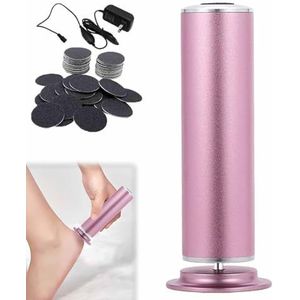 Elektrische voet eelt verwijderaar schuurmachines for voeten Verstelbare snelheid 360 rotatie pijnloze slijpmachine vijl met 60 slijpschijven(Pink)