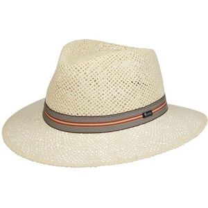 Lipodo Namanto Traveller Strohoed Dames/Heren - Made in Italy zonnehoed zomer hoed strand voor Lente/Zomer - S (54-55 cm) crèmewit