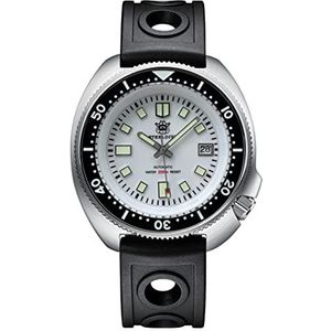 STEELDIVE SD1970 Abalone Klassieke Duik Horloge Lichtgevende NH35 Beweging 200 M Waterdichte Mechanische Horloge voor Mannen, kleur 2 rubber, Mechanisch