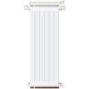 Allowish Full Speed PCIE 4.0 16x Riser Kabel Videokaart Verlengkabel PCI Express Port GPU Uitbreidingskaart Riser Afgeschermde Extender (40 cm, 4.0 180 Graden Wit)