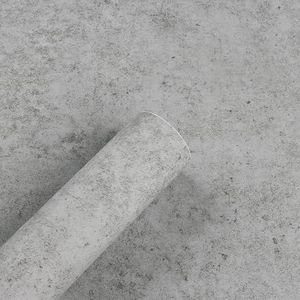 HotDecor Grijs Behang voor Slaapkamer - Vintage Beton Peel en Stok - 60 CM x 300 CM Dikke Waterdicht Zelfklevende Badkamer en Keuken Werkblad Sticky Back Plastic