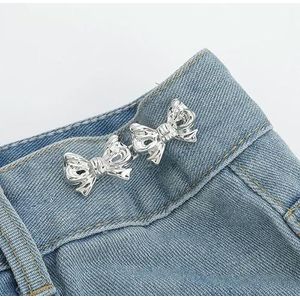 Strikknoop-knoopversteller voor broeken, rokken, tailleversteviger, verstelbare taillegesp voor jeans, geen naaien vereist, kledingbenodigdheden-01-z