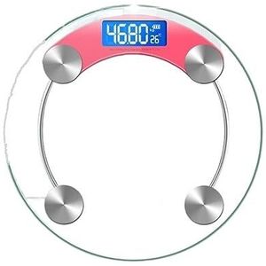 Transparante Personenweegschaal LCD Elektronische Digitale Slimme Weegschaal 180 KG Lichaamsgewicht Weegschaal Vloerweegschalen Gemakkelijk Te Gebruiken(Pink)