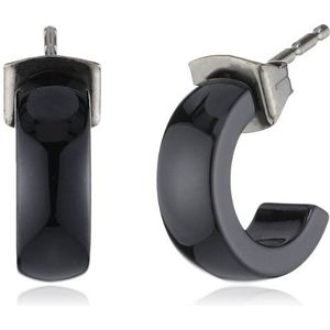 Boccia Damen-Creolen Titan Keramik schwarz 0584-02