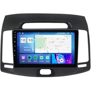 9 inch touch screen multimedia speler bluetooth autoradio voor Hyundai Elantra 2006-2011 Android 12.0 Car Stereo gebouwd carautoplay ondersteuning stuurwielbediening wifi 4g gps navigatie (Size : 4+W