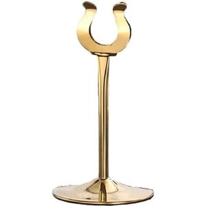 Plaatskaarten, roestvrijstalen bruiloftstafelnummerhouder, plaatskaart, papiermenustandaard, 6 inch/8 inch/10 inch/12 inch fotonotitiehouder, memohouder (U-vorm) (Kleur: 8 inch goud) (Color : 6 Inch