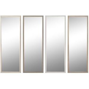 Home ESPRIT Wandspiegel wit bruin beige grijs glas polystyreen 33 x 3 x 95,5 cm (4 stuks)