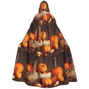 Herfst Pompoen Unisex Oversized Hoed Cape Voor Halloween Kostuum Party Rollenspel