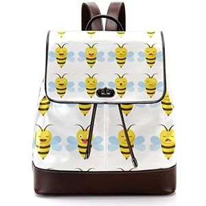 Gepersonaliseerde casual dagrugzak tas voor tiener gele bijen patroon schooltassen boekentassen, Meerkleurig, 27x12.3x32cm, Rugzak Rugzakken