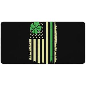 St. Patrick's Day Grote Ierse VS Vlag Mode Bureau Muismat Antislip Gaming Muismat Accessoires Decor 30x60cm