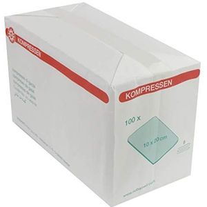 Gaaskompressen 10 x 20 cm 8-laags niet-steriel, verpakking van 100 stuks