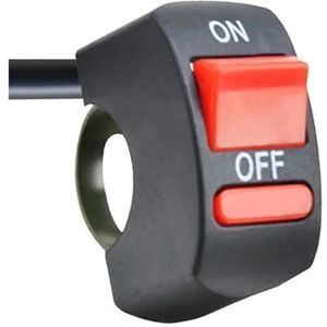 Motorfiets Stuur Schakelaar Universele Motorfiets Stuur Vlamdovende Schakelaar Aan/uit-knop Voor Motor ATV DC12V/10A, Zwart