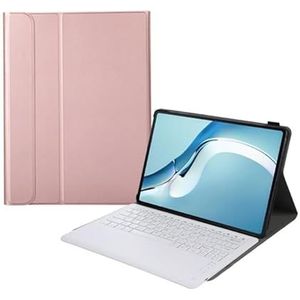 A126 voor Huawei Matepad Pro 12.6 2021 Schapentextuur Ultradunne Bluetooth-toetsenbord horizontale flip lederen tablethoes met houder (zwart)