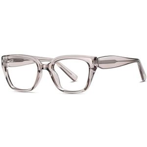 moomoobird Mode Bril Blauw Licht Blokkeren TR90 Frame Vierkante Bril Frame voor Vrouwen Mannen, Lichtgrijs frame