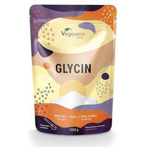 Vegavero Glycine poeder 1kg | 1000 g | laboratium geteste kwaliteit | 100% zuiver, geen additieven | Glycin powder supplements