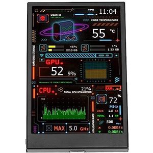 3,5 Inch Mini IPS-Display GPU RAM HDD Gegevenstemperatuurmonitor Dubbele USB-poorten PC-sensorpaneel Display met Visuele Thema-editor voor Windows-systeem voor Kantoor