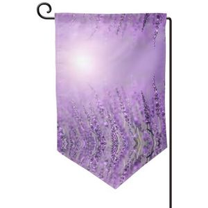 Romantische Paarse Lavendel Seizoensgebonden Tuin Vlaggen Dubbelzijdig 12 X 18 Inch Yard Vlaggen,Kleine Tuin Vlaggen Voor Buiten