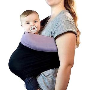 Mama's Bonding Comforter, Baby Wraps Carrier, Ring Sling, Ergonomische Babydrager, Zachte, ademende, verstelbare Babydrager voor 2 tot 36 maanden, 3-15 kg-oranje (zwart)