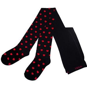 1. Weri Spezials baby- en kindermaillots voor meisjes met hartjesmotief in verschillende kleurvariaties (134-146, zwart rood)