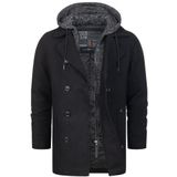 INDICODE JEANS Tussenjas 'Cliff'  donkergrijs / zwart