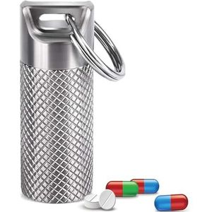 Pill dispenser Pure Titanium Pill Case,Waterproof Medicine Box Container, For Daily Travel Outdoor Camping Emergency First Aids (Size : S)