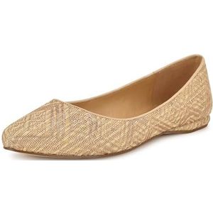 Nine West Women's Speakup Flat, Light Natural/Rose Gold 111, 8
