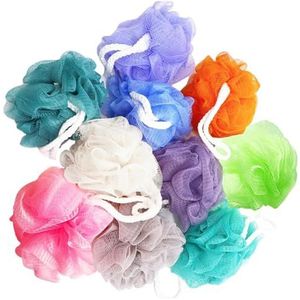 10 Pack van Bad Loofah Douche, Spons Pouf Body Scrubber Exfoliator Scrubber Bal, Mesh Bad en Douche Spons voor Kinderen Vrouwen Mannen Body Wash Badkamer
