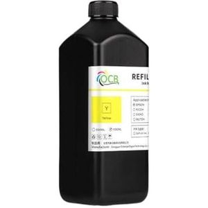 hJNGdU 1000ML LED-inkt voor compatibele printkopmodellen LEF-200 LEF-300 LEF-12 LEF-12i LEF-20 LEJ-640 LEJ-640FT LEC-300 LEC-330 LEC-540 DX5 DX7 (geel - zacht)