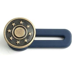 1/5/10 STUKS Metalen knoopverlenger voor het naaien van broeken en jeans, verstelbare intrekbare tailleverlengers, knoop-tailleband-expander - brons C-20 STUKS