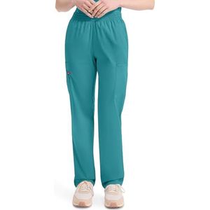 Dickies Women's Petite EDS Signature Scrubs Pull-On Cargo Pant, Teal Blue, Small/Petite