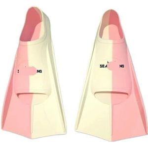 Duikvinnen Professionele snorkelduikvinnen Peddel siliconen korte heren dames duikuitrusting ( Color : 629-Pink White , Size : Sliver )