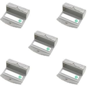 Lippenstift Case Houder Organizer Bag Purse Lipgloss Opslag W/Spiegel Zilver, 5 Set (Zilver), Travel Size, als beschrijving