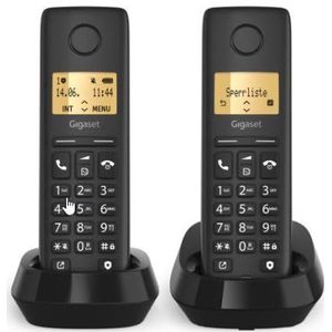 Gigaset - Pure 100 Duo - Telefoon - Zwart - Draadloze Telefoon Inclusief Tweede Handset
