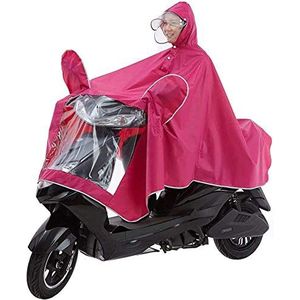 Fietsregencape, Regenmotor verlengde elektriciteit scooter motorfiets Larrain Cape jas(Roze,3XL)