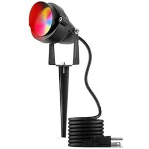 SHXSYN Bluetooth RGB led-gazonlamp, kleurrijke vloerlamp met mobiele telefoon-app, buitenlandschapslamp, binnenplaats projectielicht (kleur: Tuya)
