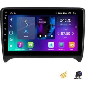 ZARAPLUS Android 13 2 DIN Bluetooth Autoradio 9 Inch Touchscreen Voor Audi TT 2006~2012 Car Stereo Met AHD Achteruitrijcamera/GPS Navigatie/Stuurwielbediening/Multimediaspeler,NF2