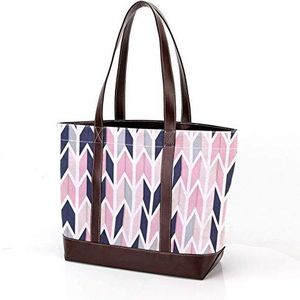 Laptop Tote tas met abstracte zwart wit spiraal gestreepte print, dragen schoudertassen casual canvas zakelijke werk draagtas aktetas voor computer school kantoor