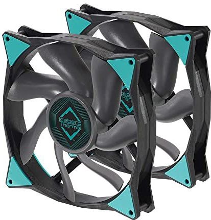 Iceberg Thermal - IceGALE ARGB 140 - Case Fan - Turquoise - 2 Eenheden, 500-2200RPM, 96 CFM