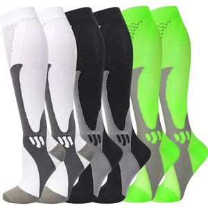 Gcbiger Herencompressiekousen voor verbetering van de bloedsomloop, 20-30 mmHg, medische compressiekousen voor dames die borstvoeding geven, 3 paar, L/XL