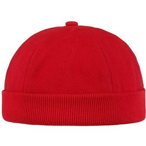 Lipodo Cotton Dockermuts Heren - Klittenbandsluiting voor Zomer/Winter - One Size rood