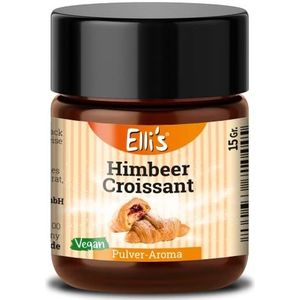 Ellis Aromen Framboos Croissant poeder levensmiddelaroma - veganistisch en caloriearm - voor levensmiddelen en vloeistoffen voor het bakken en koken geschikt voor pap en kwark