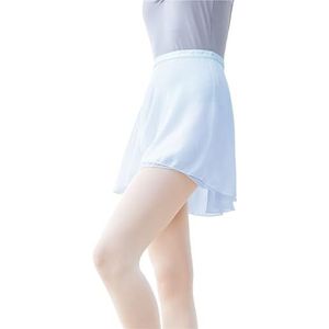 UBOHUZ Dames Ballet Rokken Wrap Tutu Dans Rok Chiffon Tie Up Short voor Dansen voor Vrouwen, Lichtblauw, XL Height 160-175cm