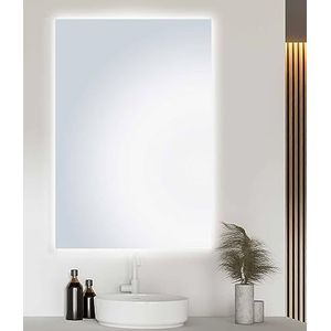 BD ART Luna Led-badkamerspiegel, rechthoekig, 70 x 50 cm, wandspiegel met verlichting, lichtkleur neutraal, 4200 K, IP44
